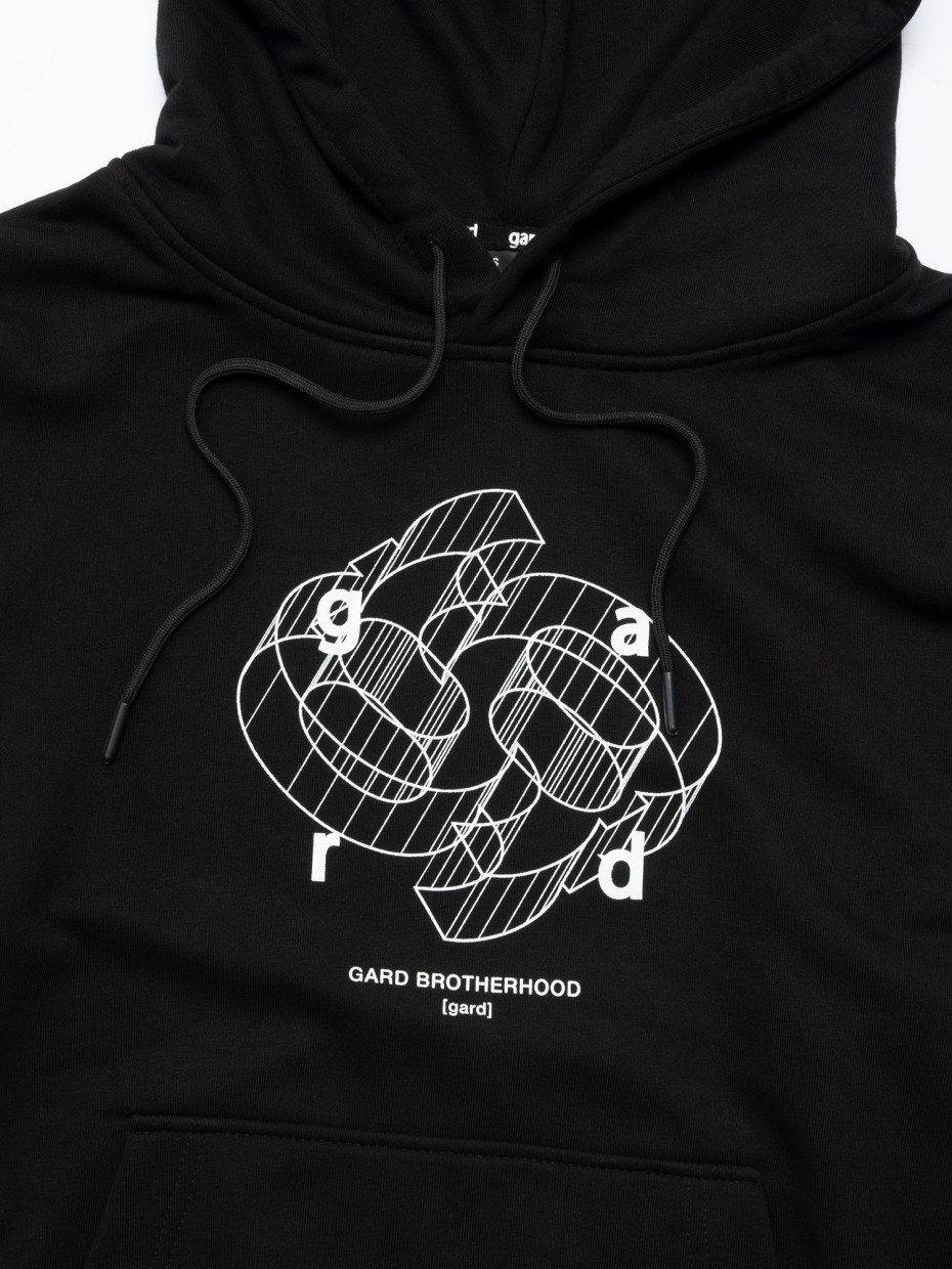 Худі OVERSIZE Geometric [gb] | чорний 4/25
