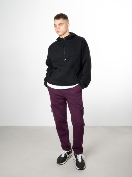 Спортивні штани CARGO fleece I бордовий 4/23 фото 6
