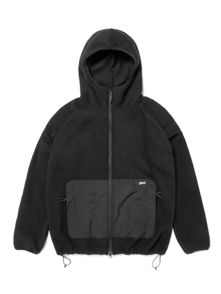 Худі MICROFLEECE на блискавці зі вставками І чорний 4/24