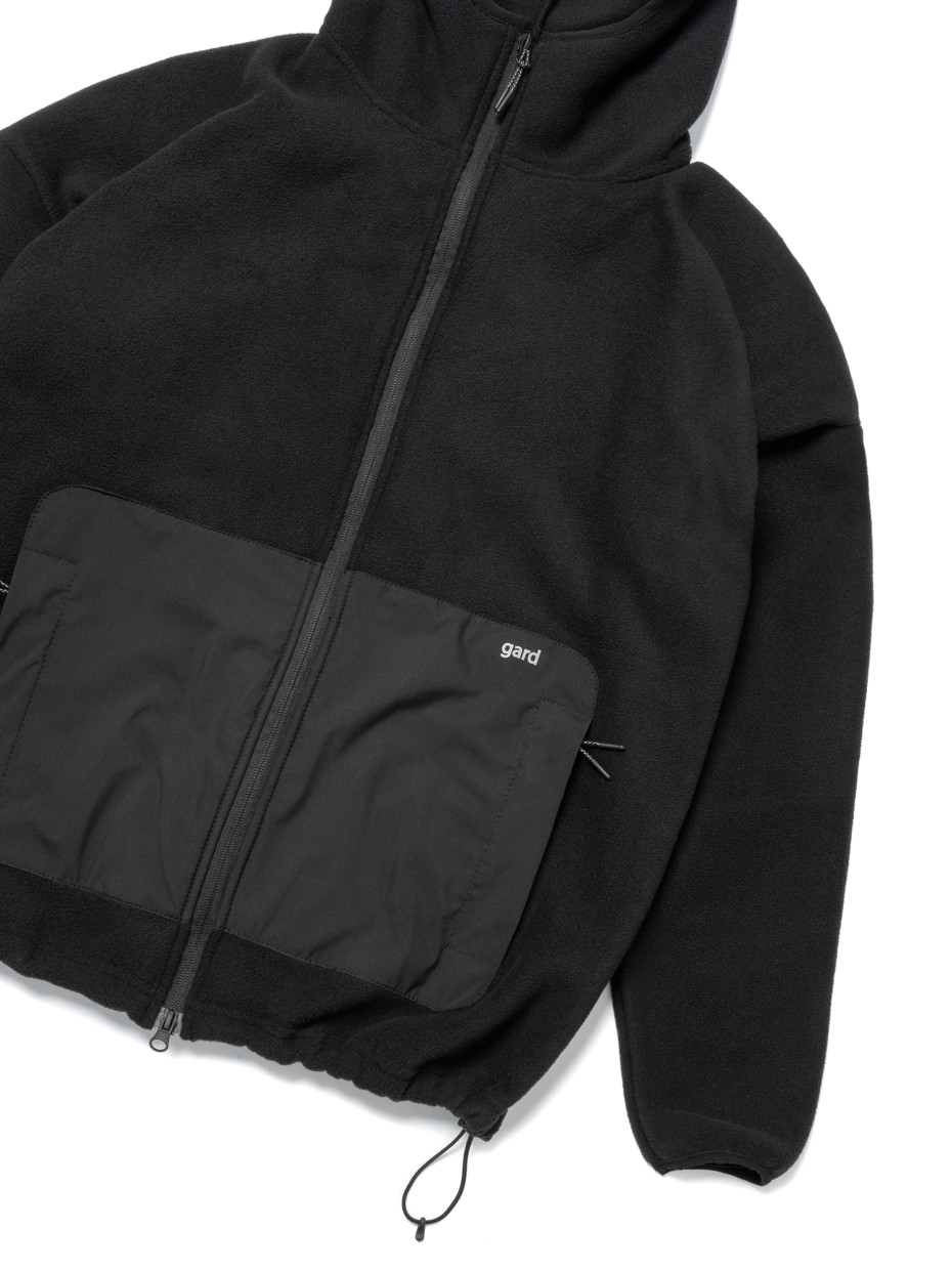 Худі MICROFLEECE на блискавці зі вставками І чорний 4/24