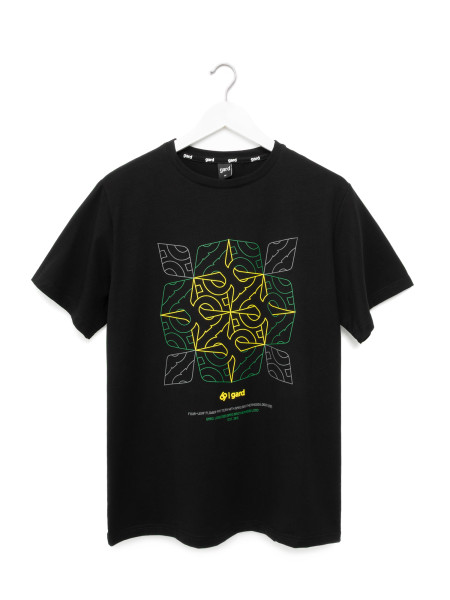 Футболка FOUR-LEAF FLOWER yellow [gb] | чорний 2/25