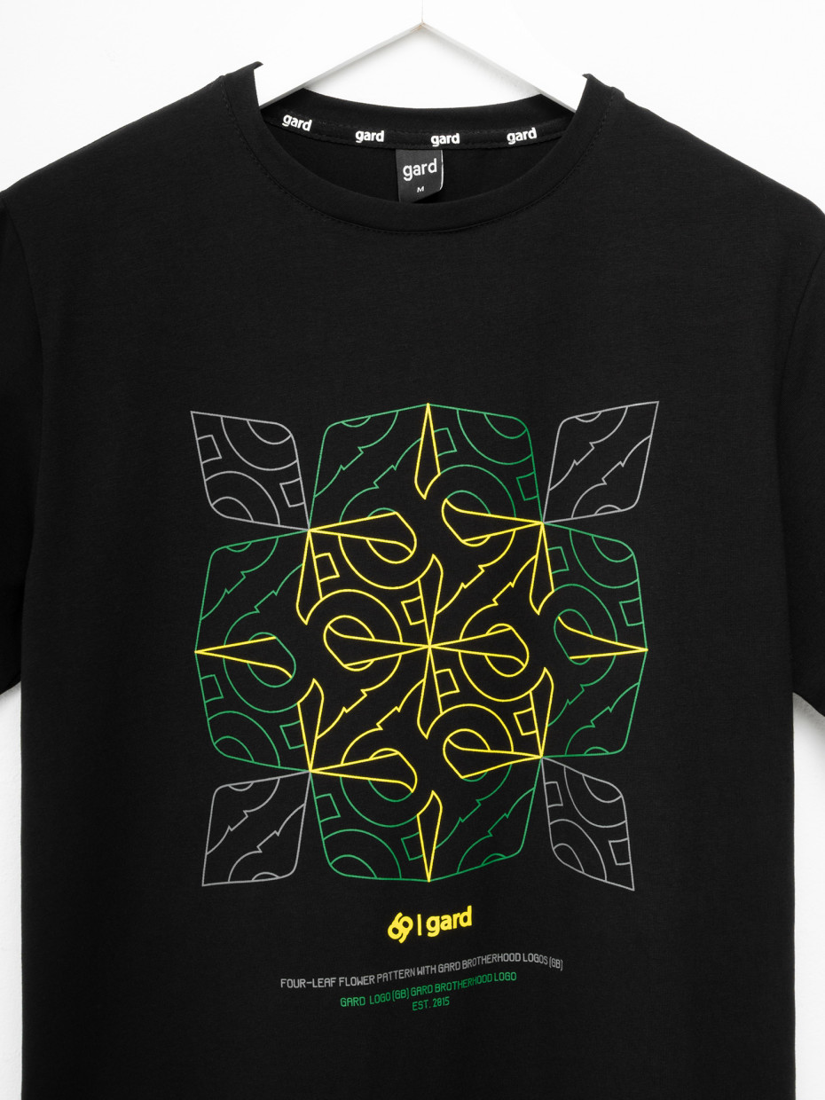 Футболка FOUR-LEAF FLOWER yellow [gb] | чорний 2/25