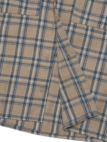 Сорочка gard I клітина №3 бежевий - синій - сірий 2/26 фото 3