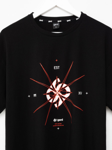 Футболка oversize compass of bloodline [gb] | чорний 2/25 фото 2