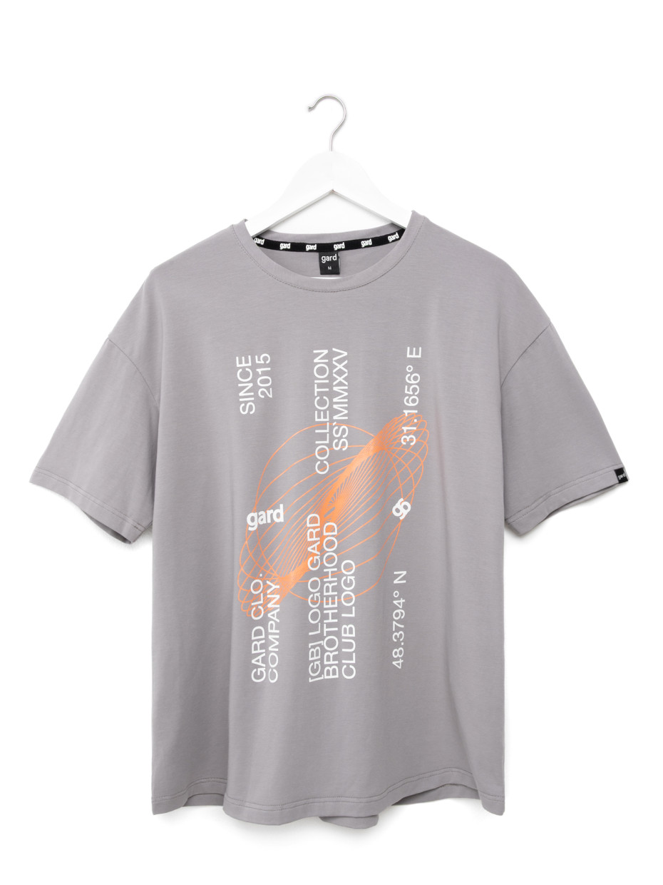 Футболка oversize coordinates [gb] | сірий 2/25