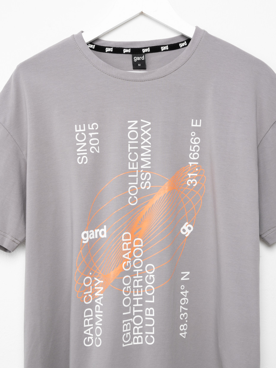 Футболка oversize coordinates [gb] | сірий 2/25
