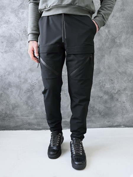Штани FRONT POCKETS-2 | чорний 4/21 фото 4