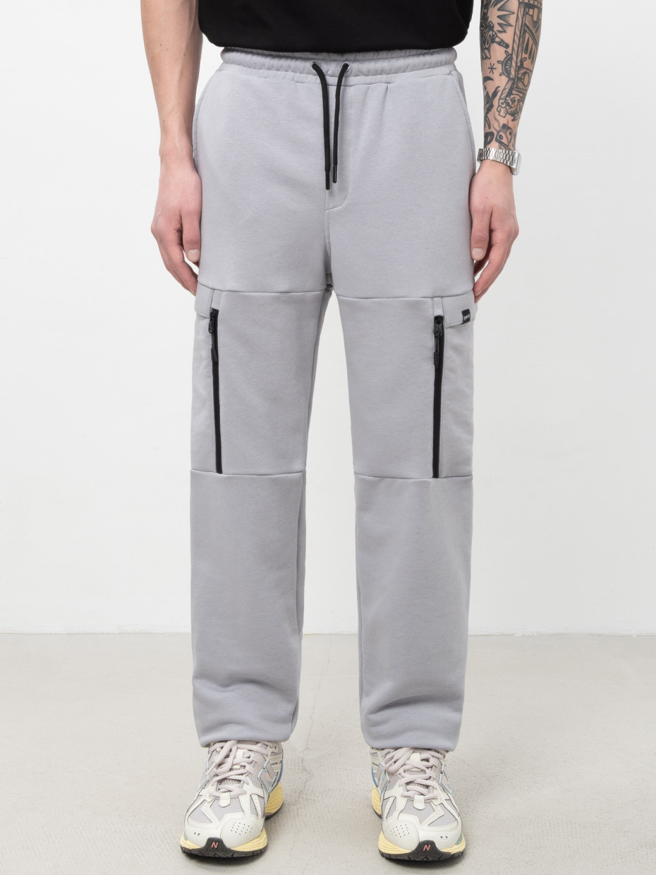 Штани CARGO STONE ZIPPER I світло-сірий 1/26