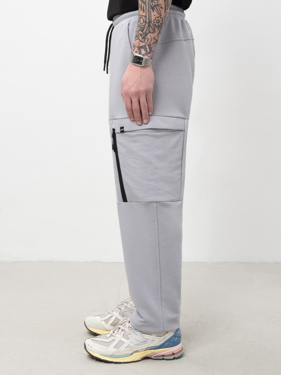 Штани CARGO STONE ZIPPER I світло-сірий 1/26