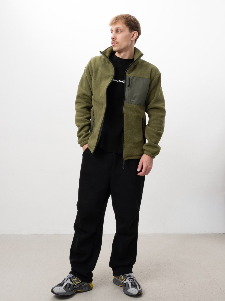 Кофта FLEECE ONE POCKET І хаки - серо-зеленый 4/25