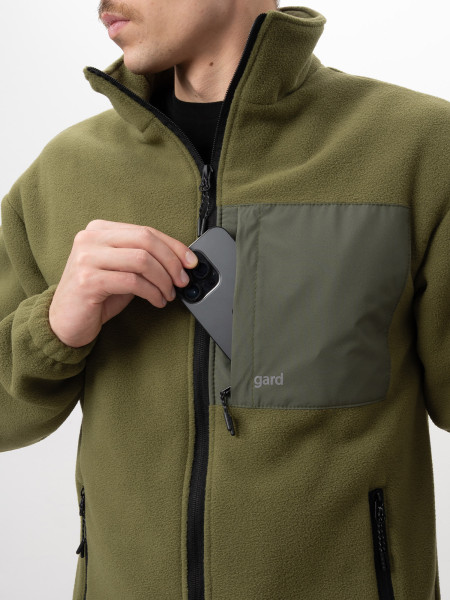 Кофта FLEECE ONE POCKET І хакі - сіро-зелений 4/25 фото 4