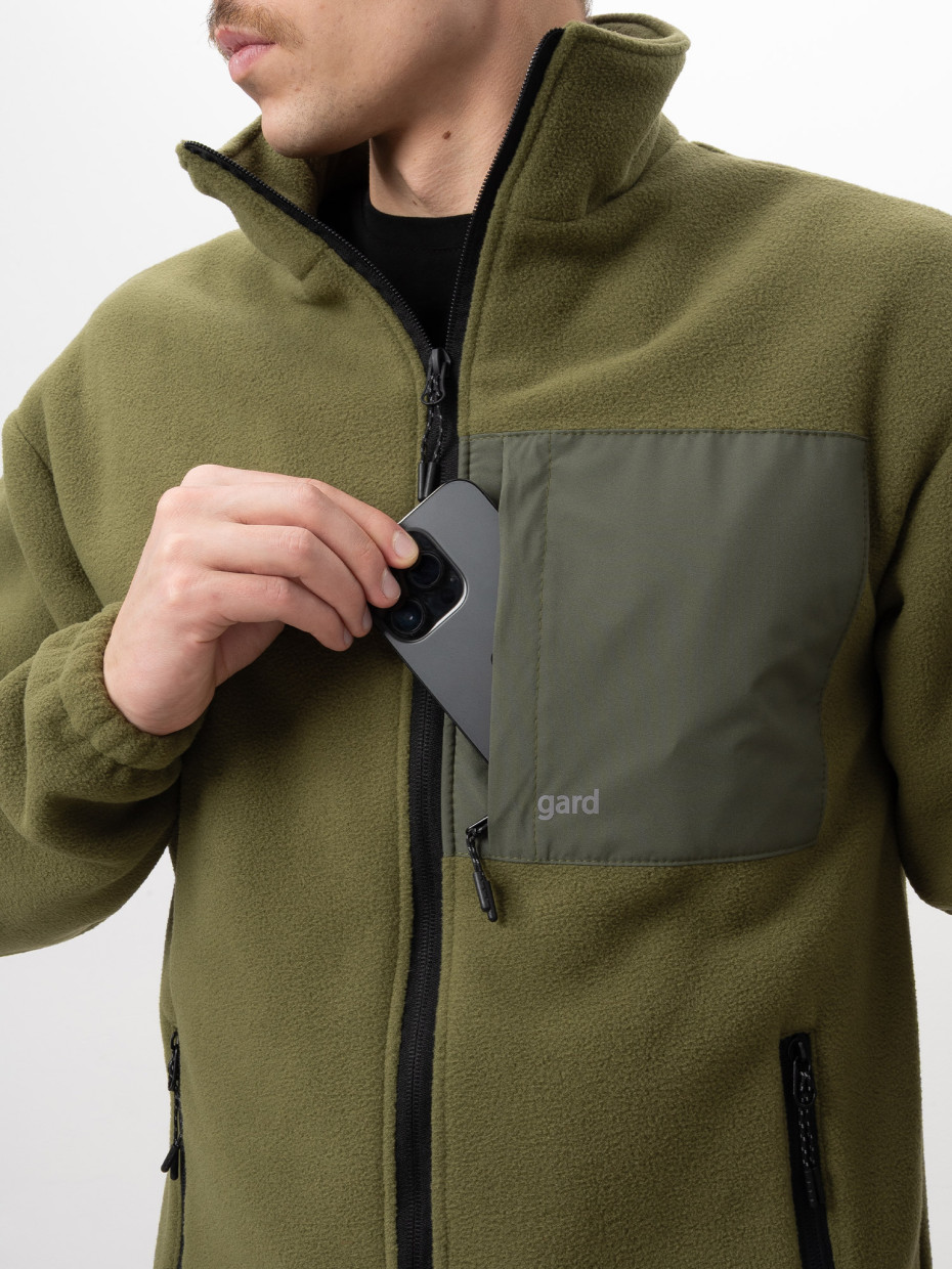 Кофта FLEECE ONE POCKET І хаки - серо-зеленый 4/25