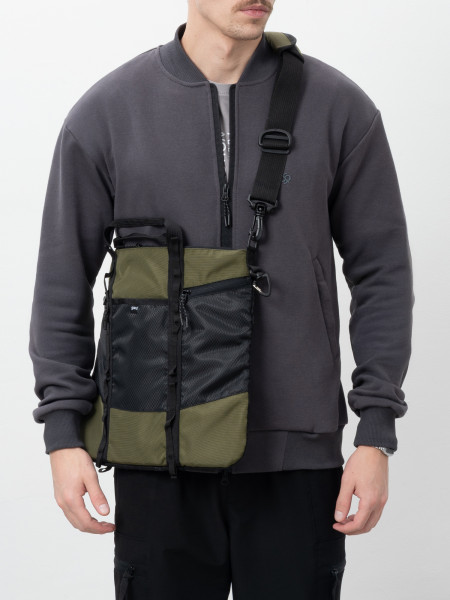 Сумка через плече TOTE (Shoper mode) | хакі - чорний ромб 4/25 фото 4