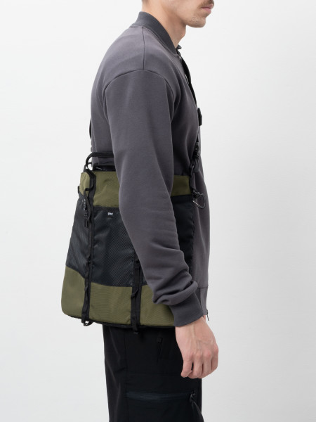 Сумка через плече TOTE (Shoper mode) | хакі - чорний ромб 4/25 фото 3