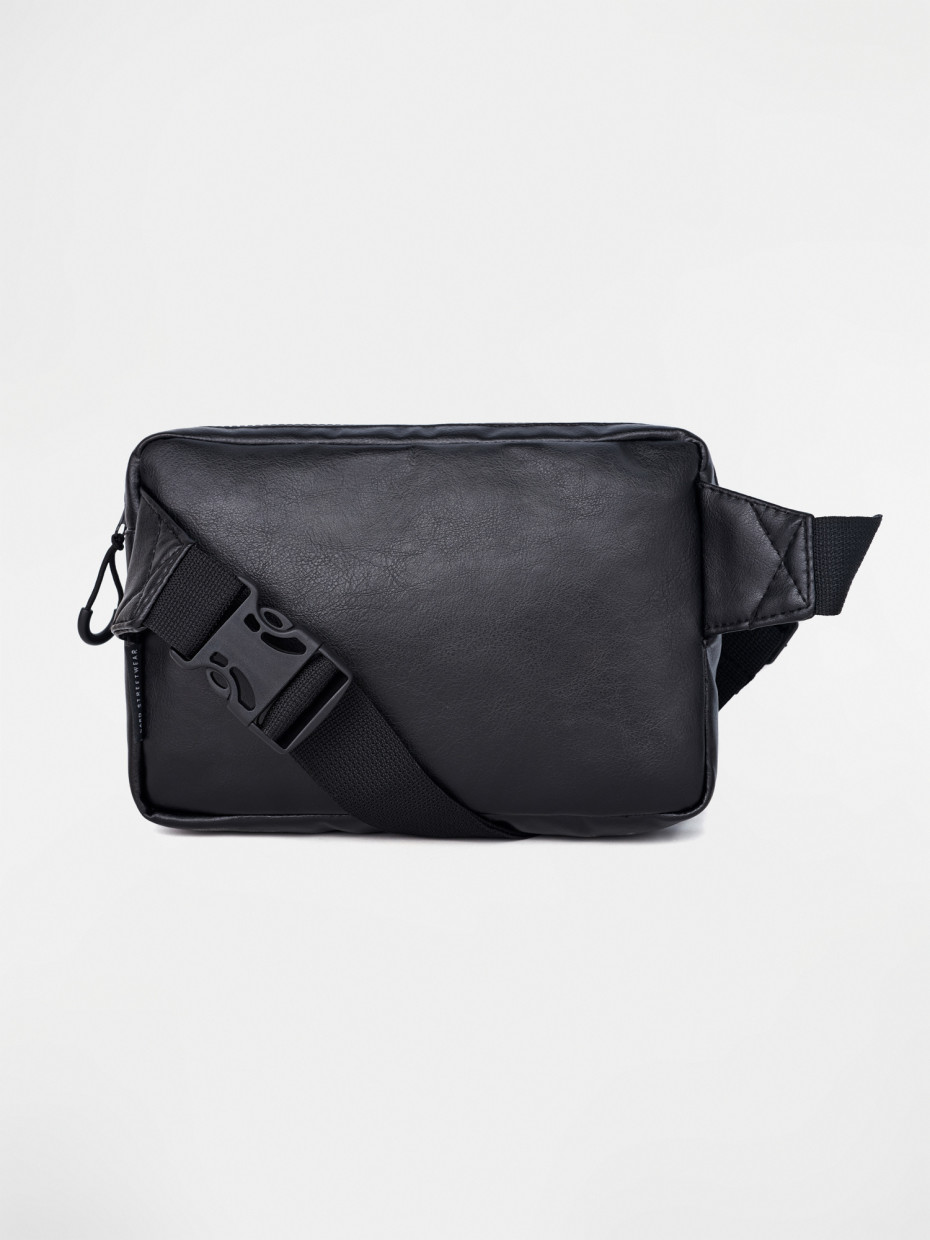 Сумка на пояс CUBE eco-leather | чорний глянцевий 1/19