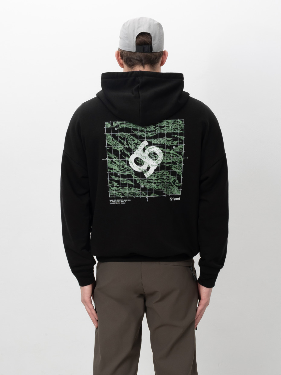 Худі OVERSIZE digital terrain І чорний 1/26