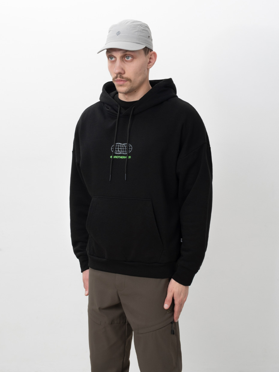 Худі OVERSIZE Brotherhood Globe | чорний 4/25