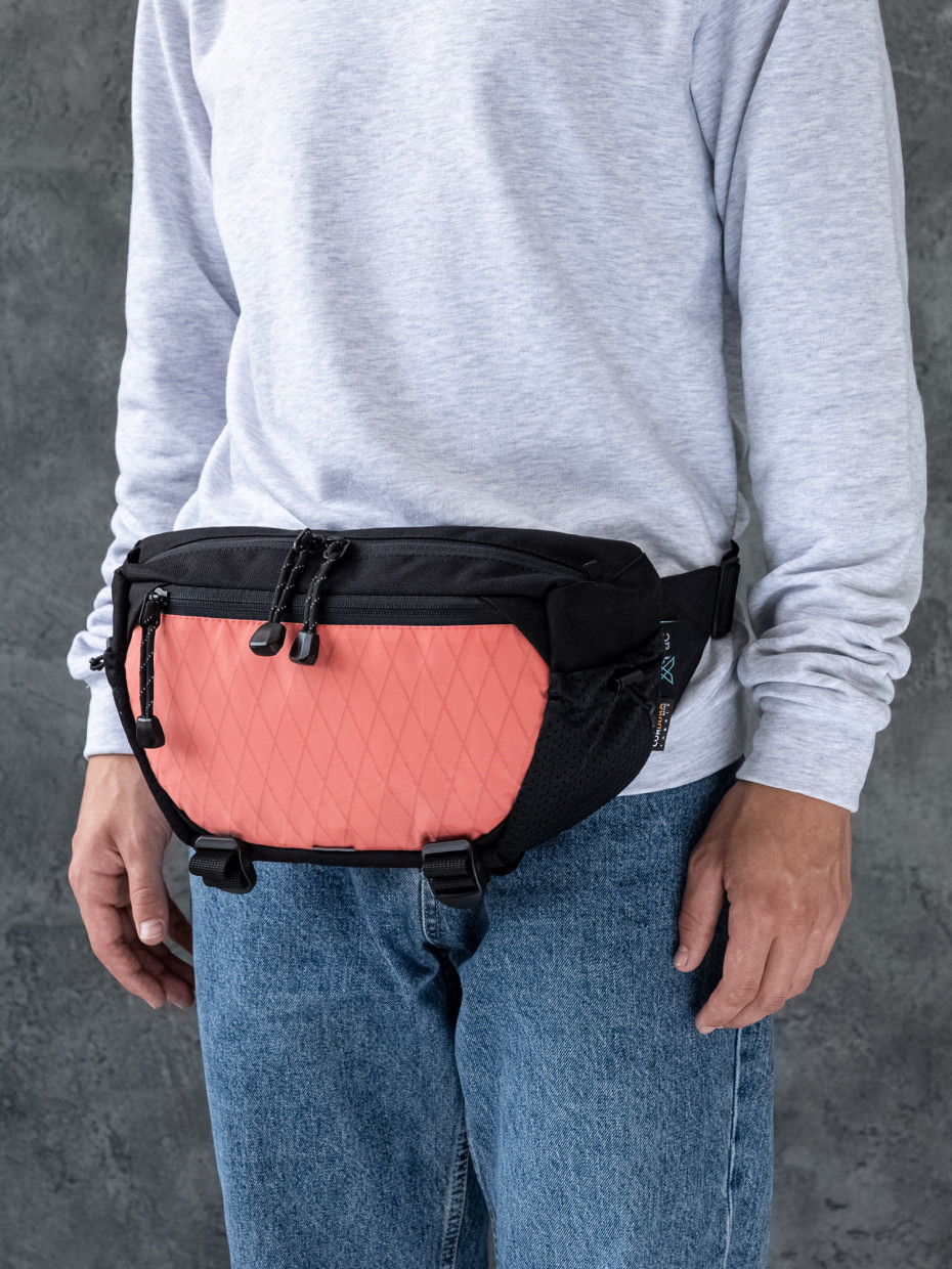 Сумка LONG | CORDURA чорний/X-PAC кораловий 3/23