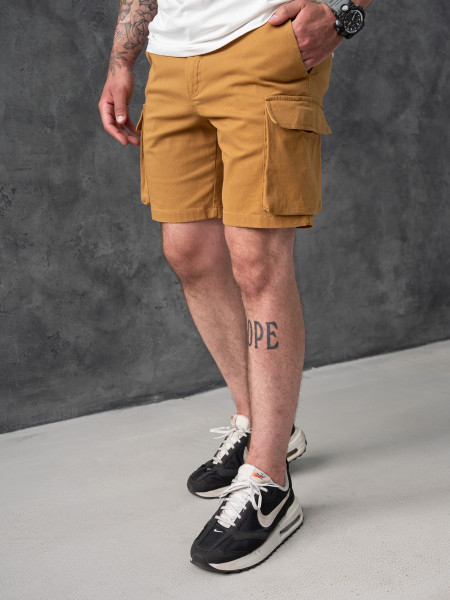 Шорти CARGO SOFT DENIM | гірчичний 2/23 фото 3