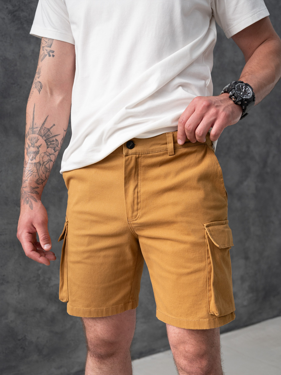 Шорты CARGO SOFT DENIM | горчичный 2/23