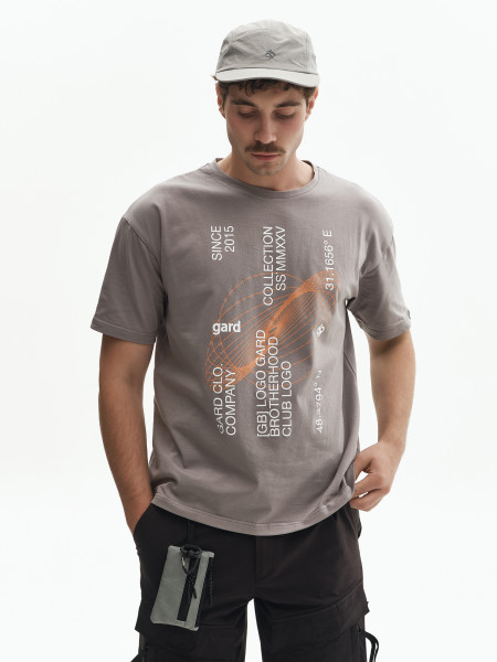 Футболка oversize coordinates [gb] | сірий 2/25