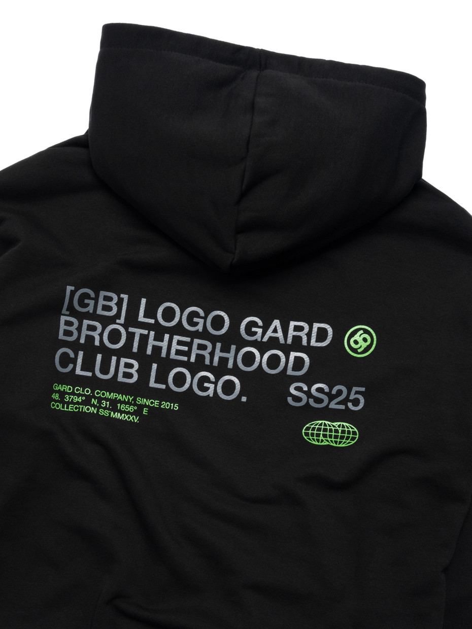 Худі OVERSIZE Brotherhood Globe | чорний 4/25