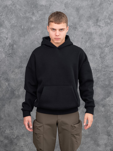 Худі oversize fleece shadow І чорний 4/23 фото 2