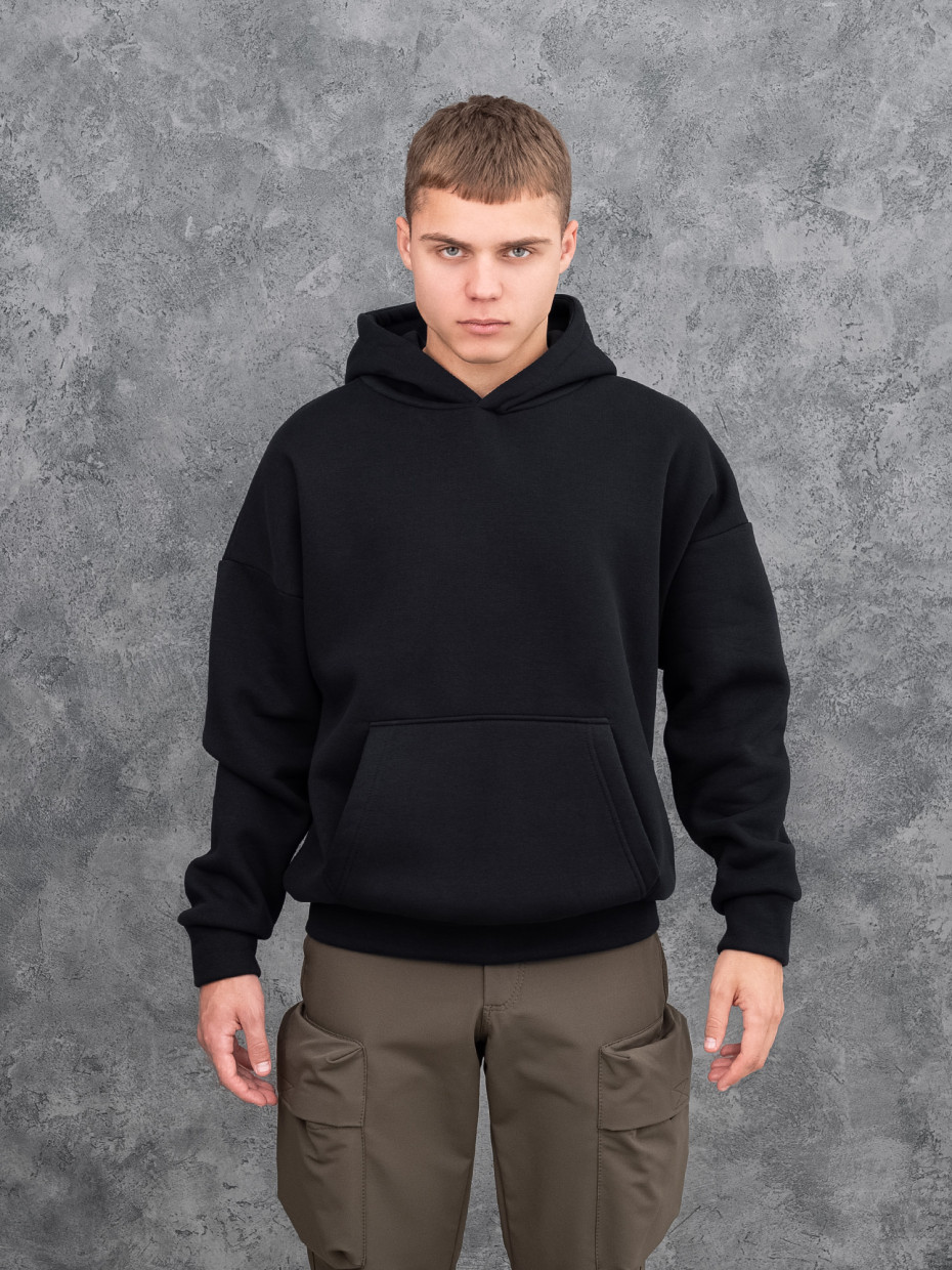 Худі oversize fleece shadow І чорний 4/23