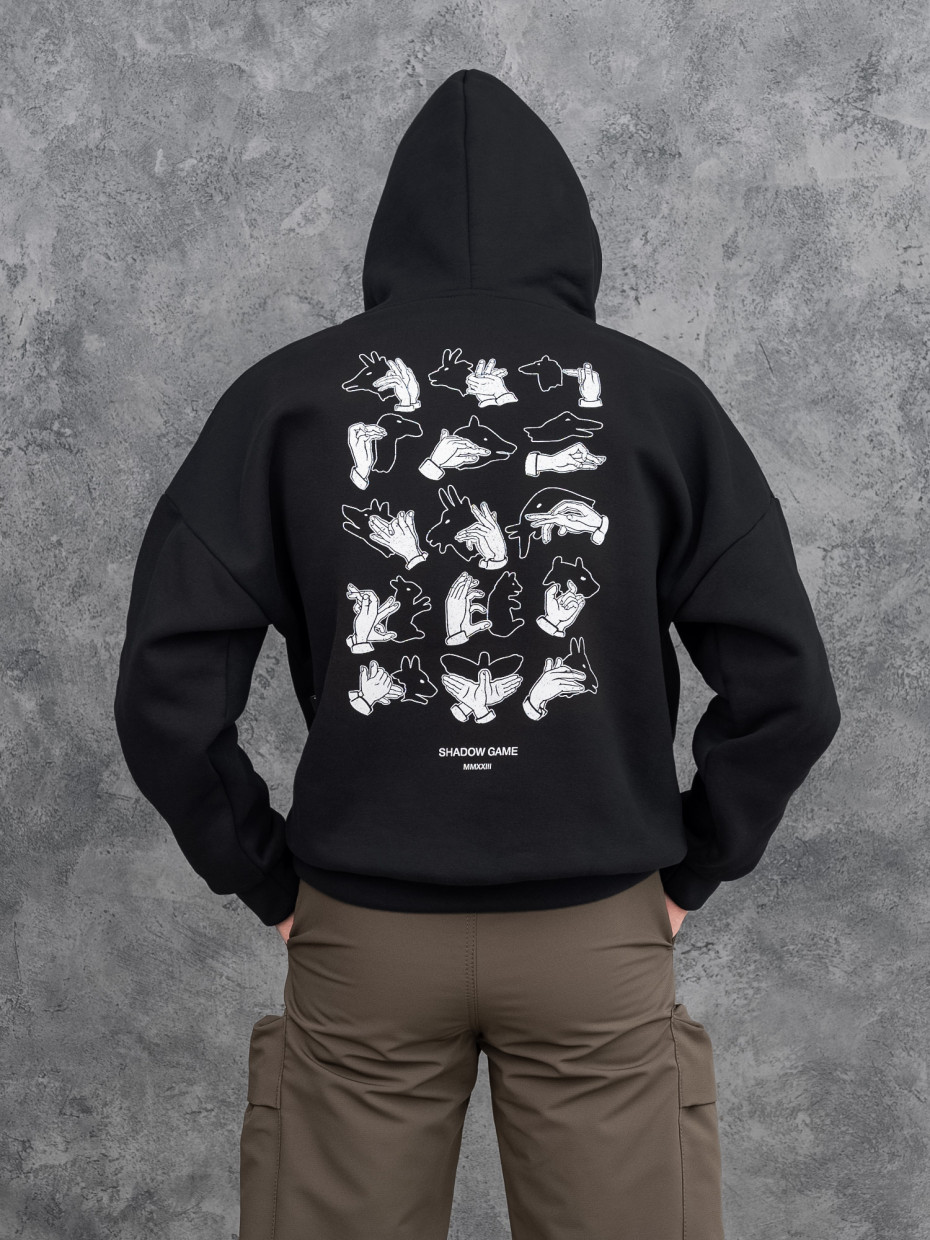 Худі oversize fleece shadow І чорний 4/23