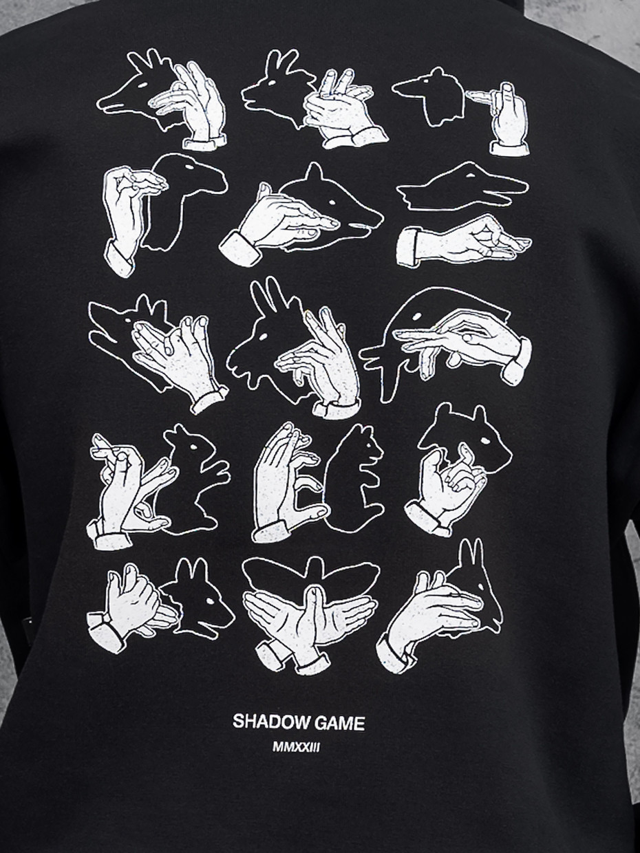 Худі oversize fleece shadow І чорний 4/23