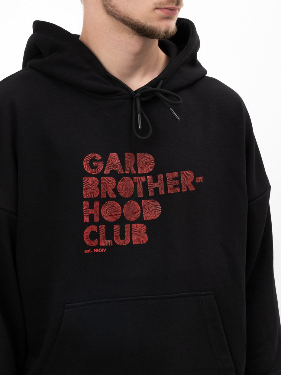 Худи OVERSIZE І черный BROTHERHOOD CLUB 3/24