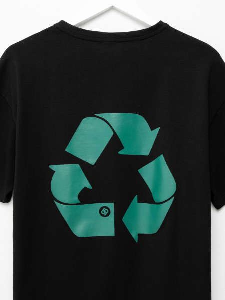 Футболка oversize RECYCLING [gb] | чорний 2/25 фото 2