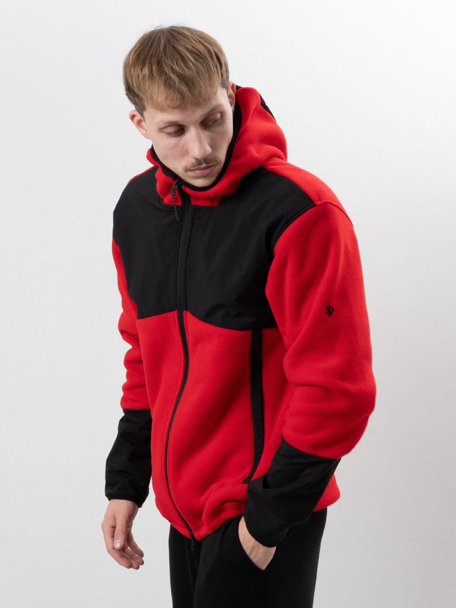 Худи FLEECE ROAD І красный - черный 4/25