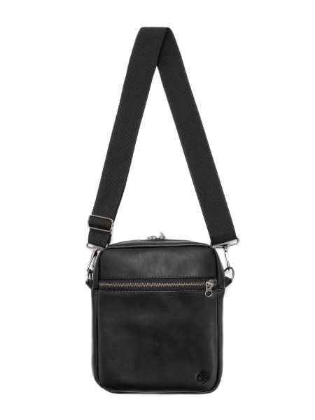Сумка через плече MINI METAL ZIP 2 I екошкіра чорна глянцева 4/25