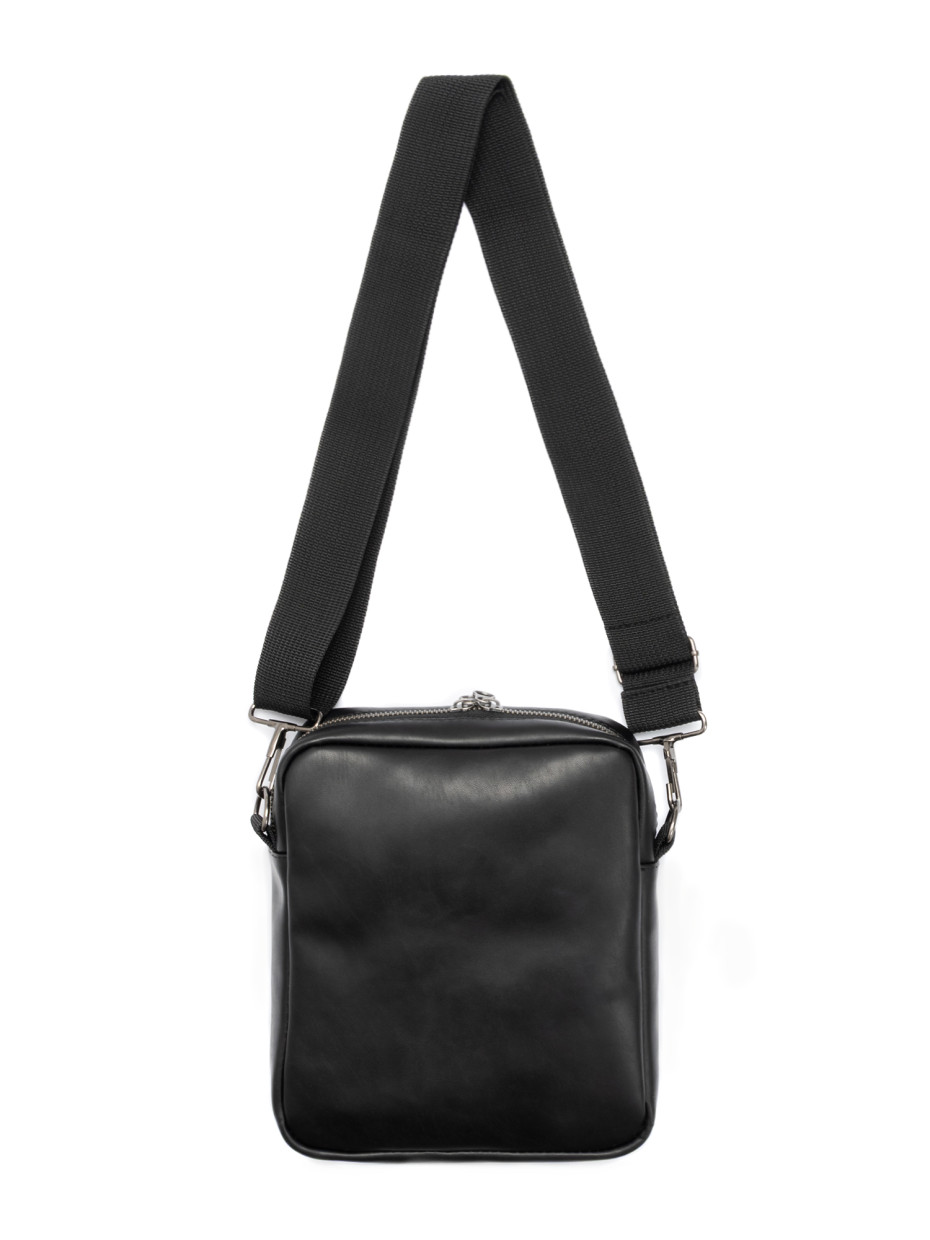 Сумка через плече MINI METAL ZIP 2 I екошкіра чорна глянцева 4/25