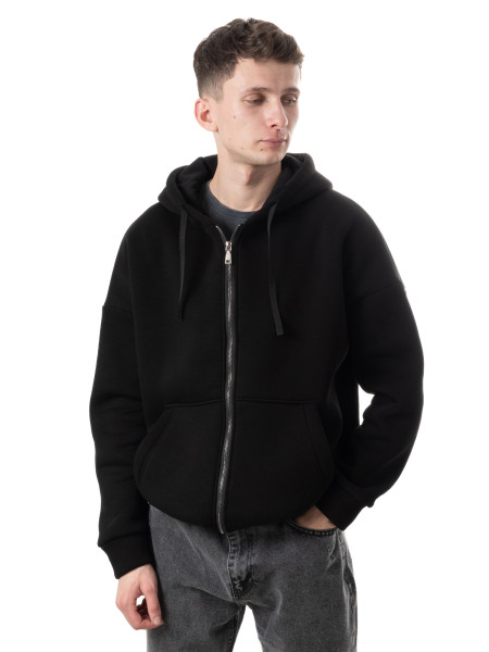 Худи oversize fleece на молнии І черный 4/24
