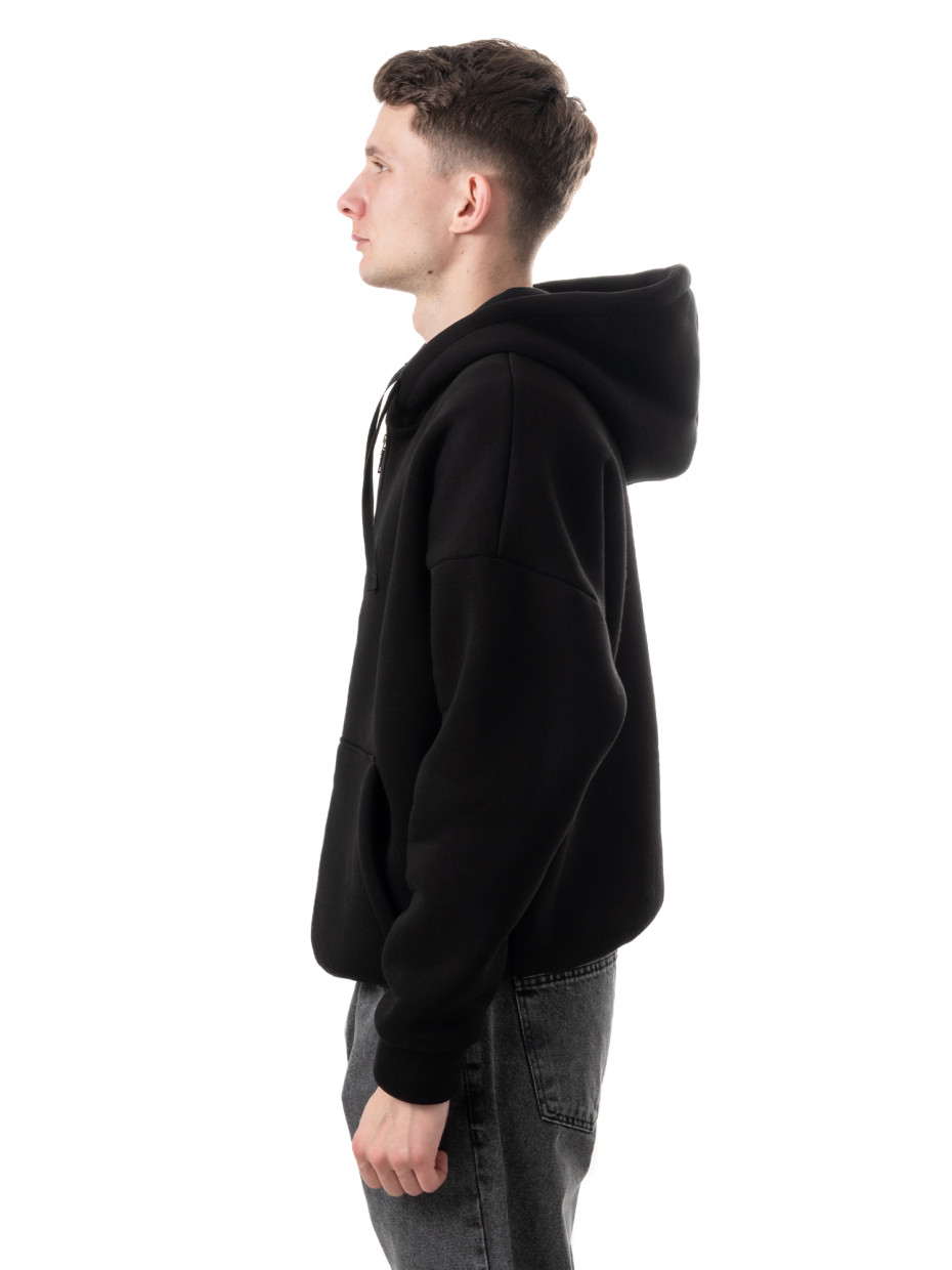 Худи oversize fleece на молнии І черный 4/24