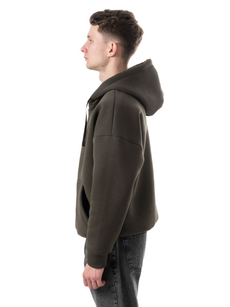 Худи oversize fleece на молнии І хаки 4/24 фото 3