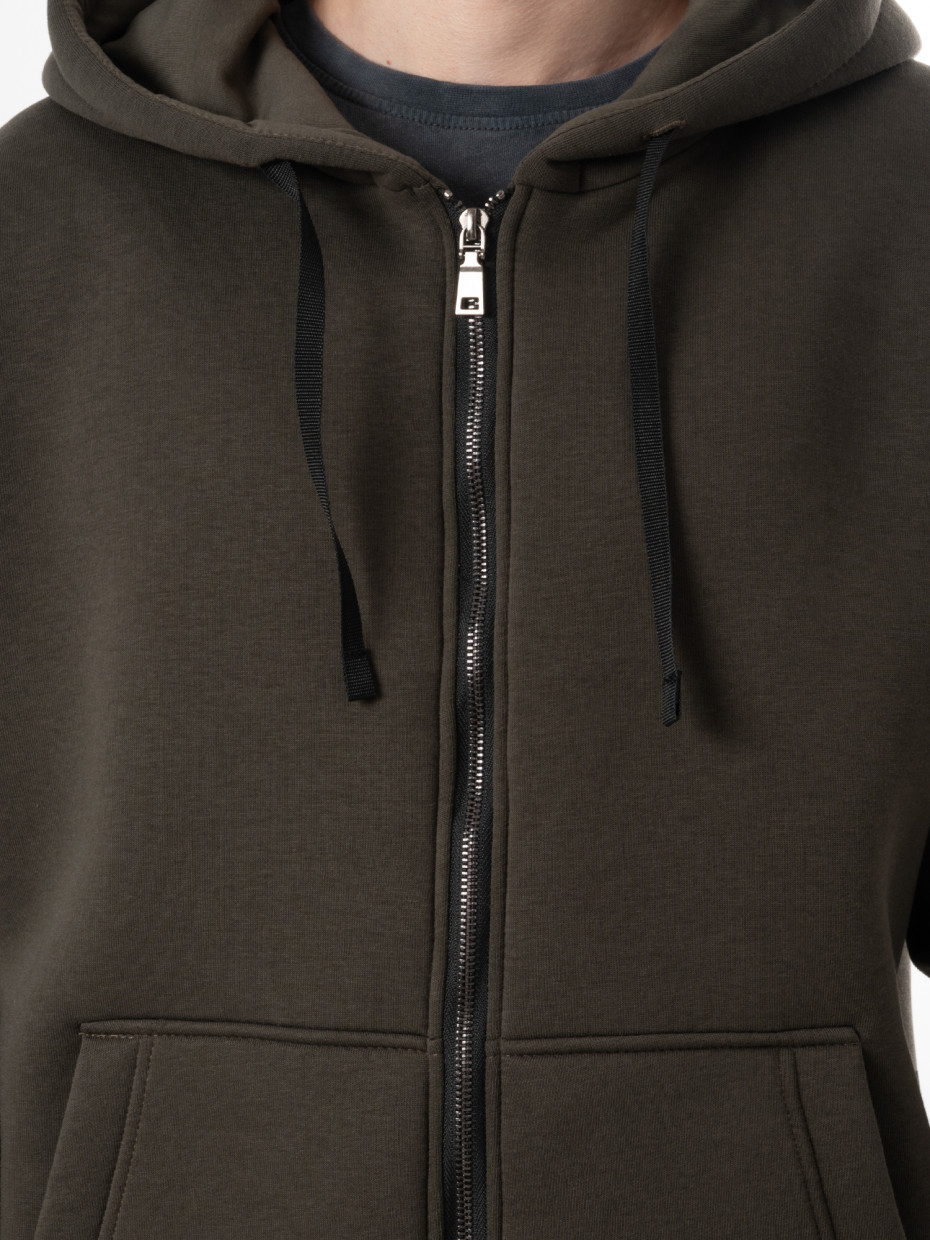 Худи oversize fleece на молнии І хаки 4/24