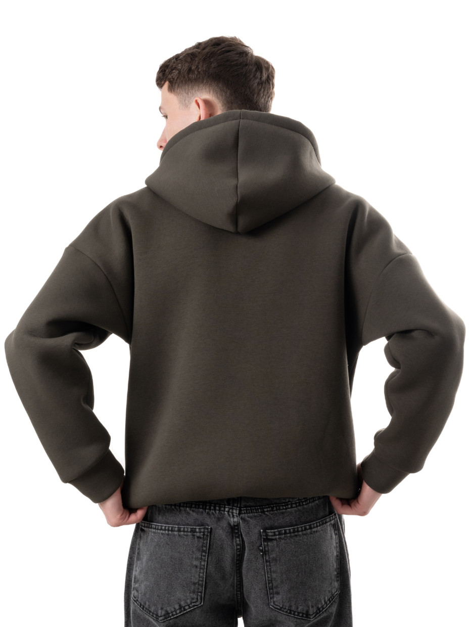 Худи oversize fleece на молнии І хаки 4/24