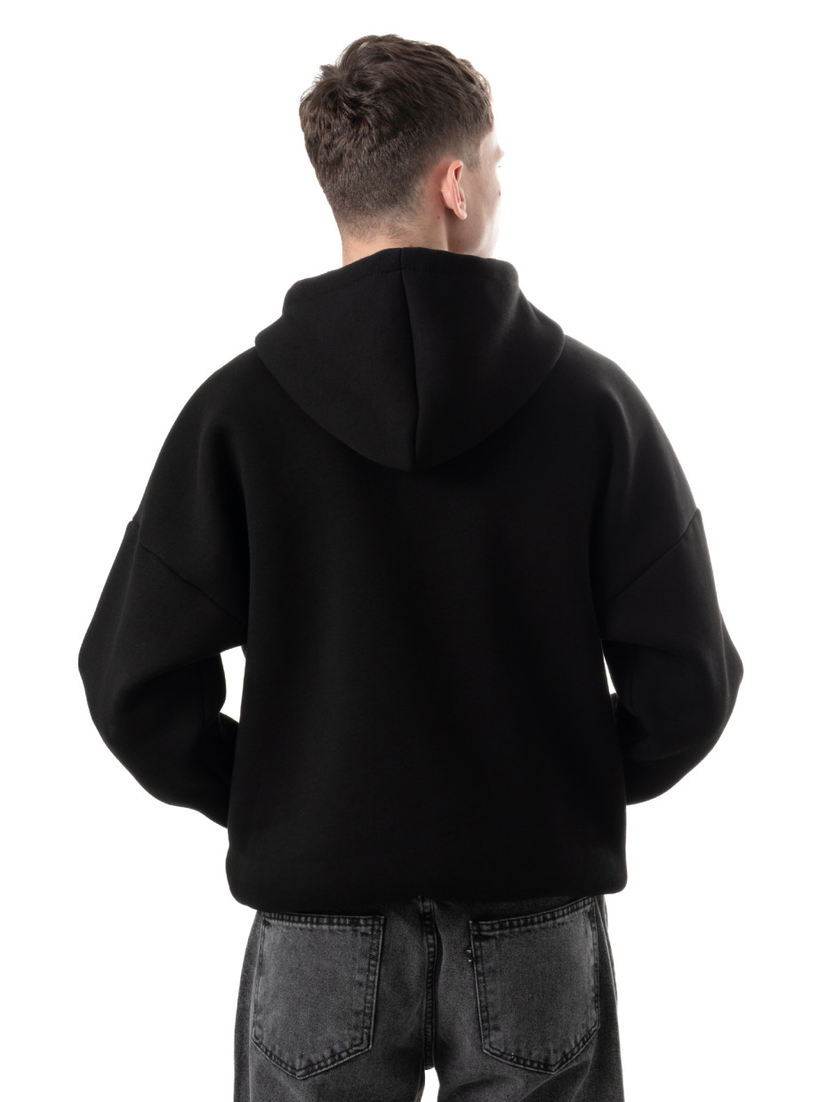 Худи oversize fleece на молнии І черный 4/24