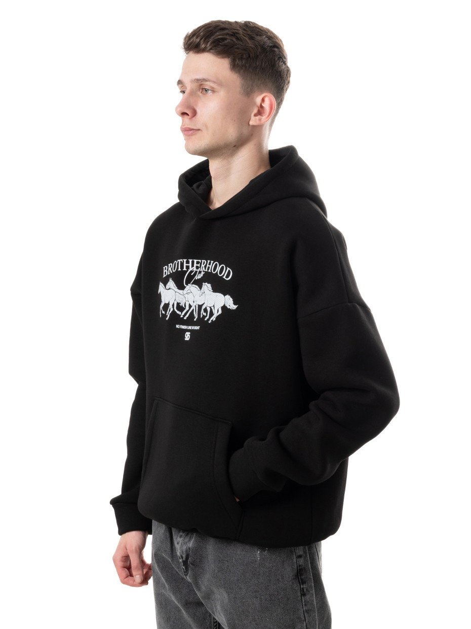 [gb] Худи oversize fleece horses [gb] І черный 4/24