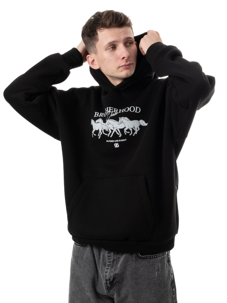 [gb] Худи oversize fleece horses [gb] І черный 4/24