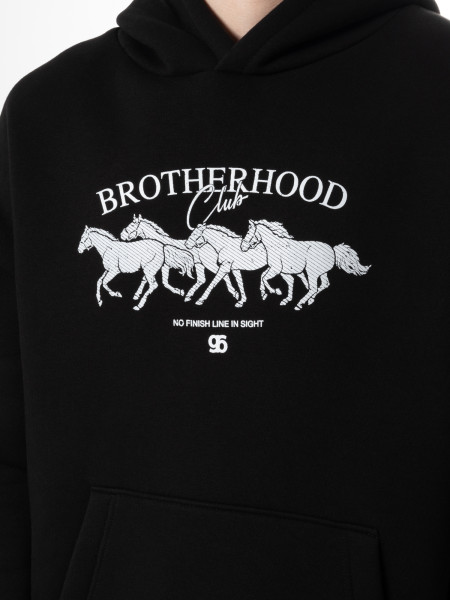 [gb] Худі oversize fleece horses [gb] І чорний 4/24 фото 5
