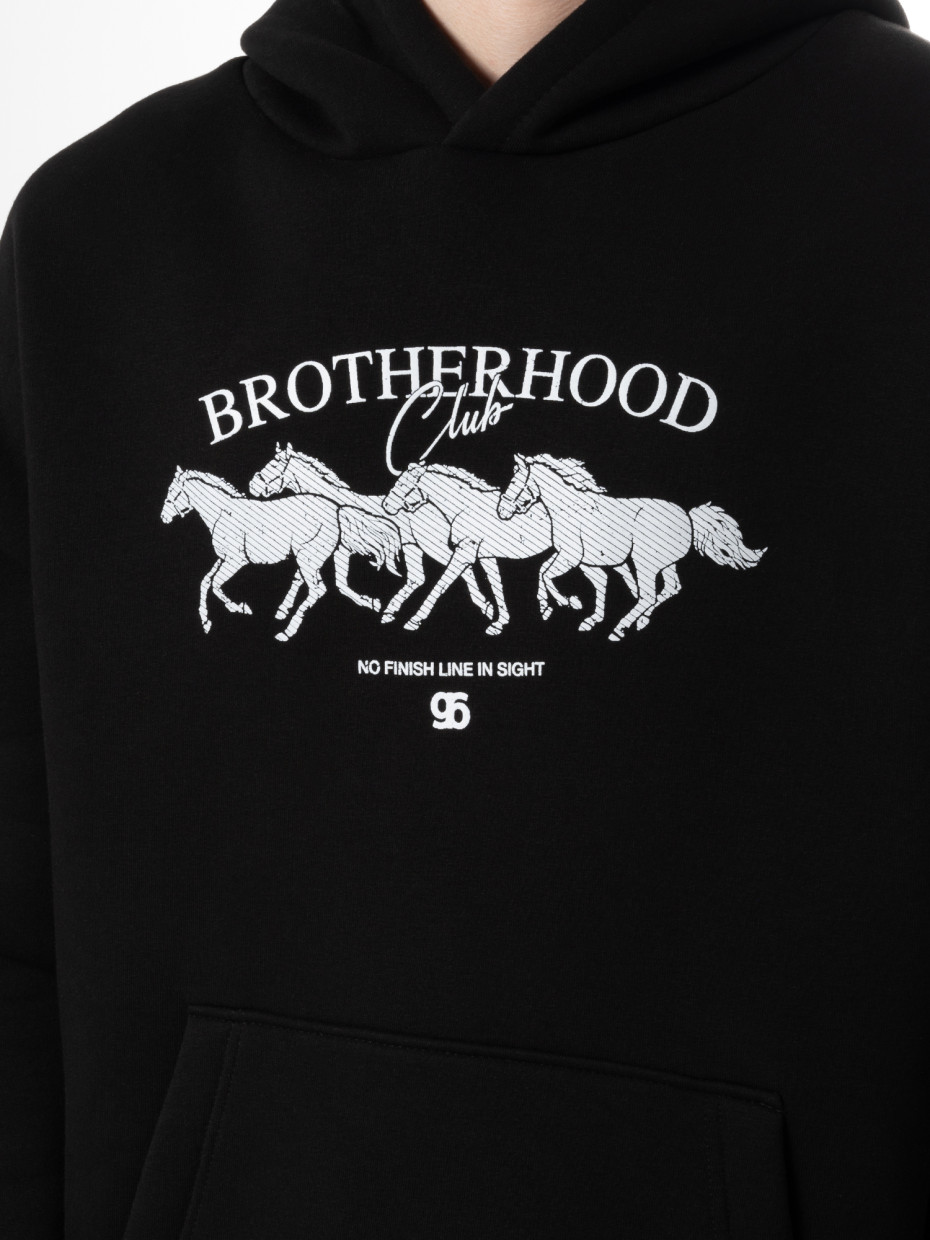 [gb] Худи oversize fleece horses [gb] І черный 4/24