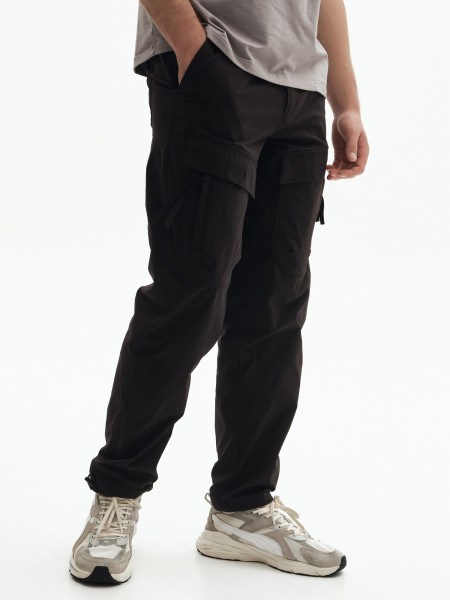 Штани ZIP FRONT POCKET | чорний 2/25 фото 4