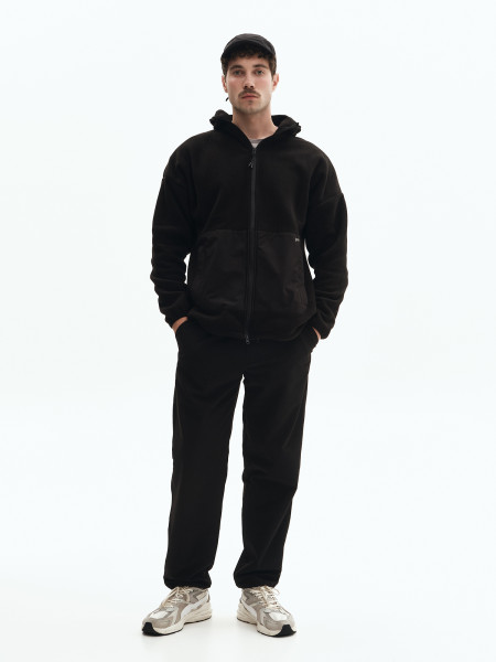 Худи MICROFLEECE на молнии со вставками І черный 4/24 фото 3