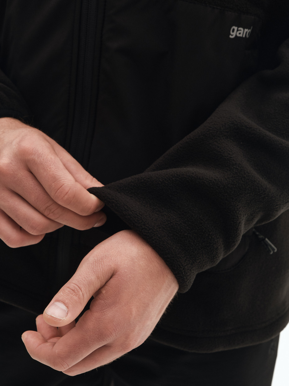 Худі MICROFLEECE на блискавці зі вставками І чорний 4/24